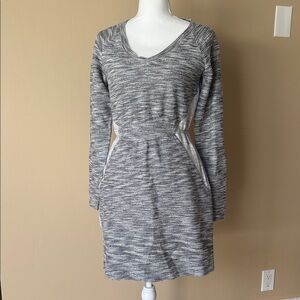 Anthropologie Mon,Tue, Wed,Thur, Fri, Sat, Sun Elegant Long Sleeve Gray Dress